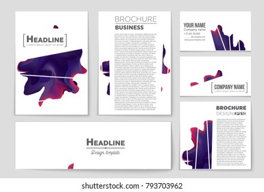 Abstract vector layout background set. For art template design, list, front page, mockup brochure theme style, banner, idea, cover, booklet, print, flyer, book, blank, card, ad, sign, sheet, a4