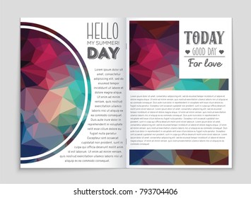 Abstract vector layout background set. For art template design, list, front page, mockup brochure theme style, banner, idea, cover, booklet, print, flyer, book, blank, card, ad, sign, sheet, a4