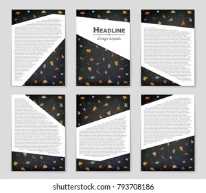 Abstract vector layout background set. For art template design, list, front page, mockup brochure theme style, banner, idea, cover, booklet, print, flyer, book, blank, card, ad, sign, sheet, a4
