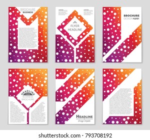 Abstract vector layout background set. For art template design, list, front page, mockup brochure theme style, banner, idea, cover, booklet, print, flyer, book, blank, card, ad, sign, sheet, a4