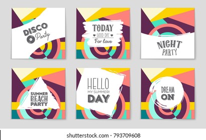 Abstract vector layout background set. For art template design, list, front page, mockup brochure theme style, banner, idea, cover, booklet, print, flyer, book, blank, card, ad, sign, sheet, a4