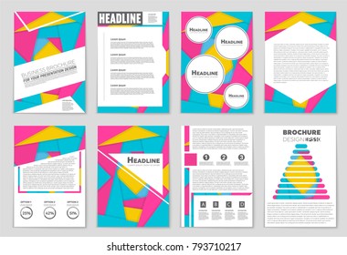 Abstract vector layout background set. For art template design, list, front page, mockup brochure theme style, banner, idea, cover, booklet, print, flyer, book, blank, card, ad, sign, sheet,, a4.