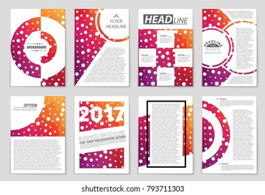 Abstract vector layout background set. For art template design, list, front page, mockup brochure theme style, banner, idea, cover, booklet, print, flyer, book, blank, card, ad, sign, sheet, a4