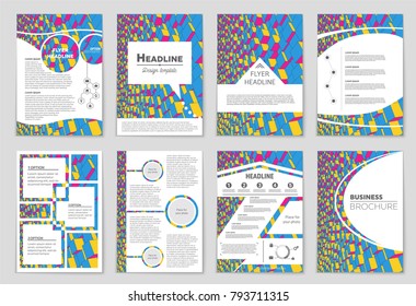 Abstract vector layout background set. For art template design, list, front page, mockup brochure theme style, banner, idea, cover, booklet, print, flyer, book, blank, card, ad, sign, sheet, a4