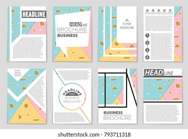 Abstract vector layout background set. For art template design, list, front page, mockup brochure theme style, banner, idea, cover, booklet, print, flyer, book, blank, card, ad, sign, sheet, a4