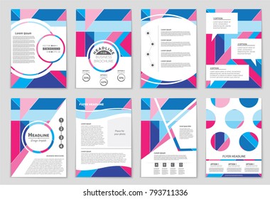 Abstract vector layout background set. For art template design, list, front page, mockup brochure theme style, banner, idea, cover, booklet, print, flyer, book, blank, card, ad, sign, sheet, a4