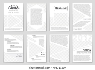 Abstract vector layout background set. For art template design, list, front page, mockup brochure theme style, banner, idea, cover, booklet, print, flyer, book, blank, card, ad, sign, sheet, a4