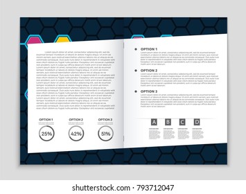 web design portfolio template book pages stock vector royalty free