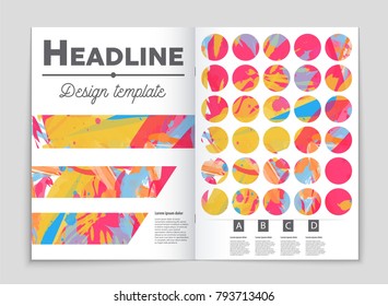 Abstract vector layout background set. For art template design, list, front page, mockup brochure theme style, banner, idea, cover, booklet, print, flyer, book, blank, card, ad, sign, sheet, a4
