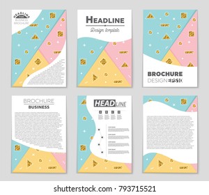 Abstract vector layout background set. For art template design, list, front page, mockup brochure theme style, banner, idea, cover, booklet, print, flyer, book, blank, card, ad, sign, sheet, a4