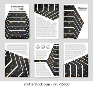 Abstract vector layout background set. For art template design, list, front page, mockup brochure theme style, banner, idea, cover, booklet, print, flyer, book, blank, card, ad, sign, sheet, a4