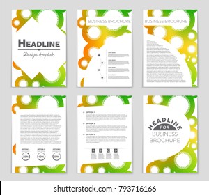 Abstract vector layout background set. For art template design, list, front page, mockup brochure theme style, banner, idea, cover, booklet, print, flyer, book, blank, card, ad, sign, sheet, a4.