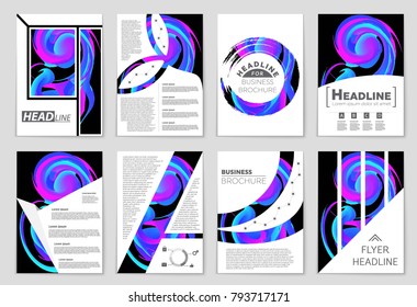 Abstract vector layout background set. For art template design, list, front page, mockup brochure theme style, banner, idea, cover, booklet, print, flyer, book, blank, card, ad, sign, sheet, a4