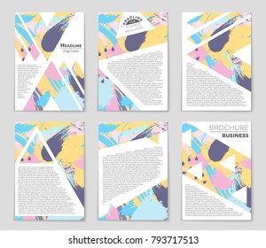 Abstract vector layout background set. For art template design, list, front page, mockup brochure theme style, banner, idea, cover, booklet, print, flyer, book, blank, card, ad, sign, sheet, a4