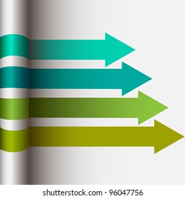 Abstract vector layout design with arrows
