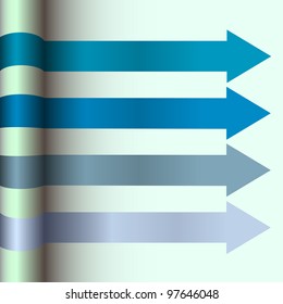 Abstract vector layout design with  blue arrows