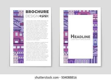 Abstract vector layout house background set. For art template design, list, page, mockup brochure theme style, banner, idea, cover, booklet, print, flyer, book, blank, card, ad, sign, sheet, flyer, a4