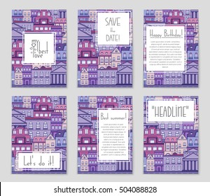 Abstract vector layout house background set. For art template design, list, page, mockup brochure theme style, banner, idea, cover, booklet, print, flyer, book, blank, card, ad, sign, sheet, flyer, a4