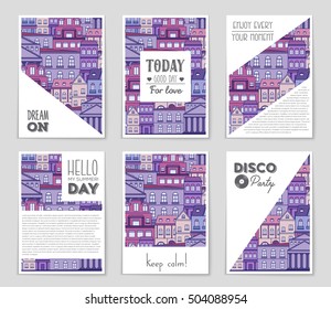 Abstract vector layout house background set. For art template design, list, page, mockup brochure theme style, banner, idea, cover, booklet, print, flyer, book, blank, card, ad, sign, sheet, flyer, a4