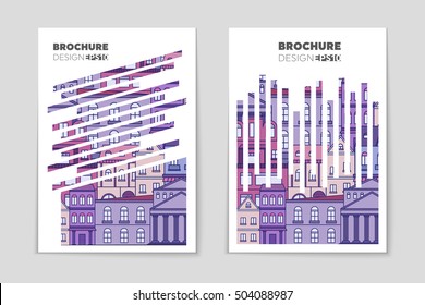 Abstract vector layout house background set. For art template design, list, page, mockup brochure theme style, banner, idea, cover, booklet, print, flyer, book, blank, card, ad, sign, sheet, flyer, a4