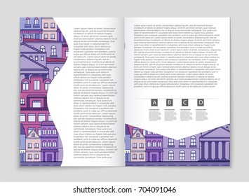 Abstract vector layout house background set. For art template design, list, page, mockup brochure theme style, banner, idea, cover, booklet, print, flyer, book, blank, card, ad, sign, sheet, a4