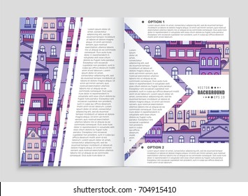 Abstract vector layout house background set. For art template design, list, page, mockup brochure theme style, banner, idea, cover, booklet, print, flyer, book, blank, card, ad, sign, sheet, a4