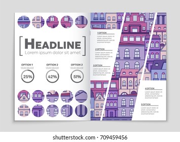 Abstract vector layout house background set. For art template design, list, page, mockup brochure theme style, banner, idea, cover, booklet, print, flyer, book, blank, card, ad, sign, sheet, a4