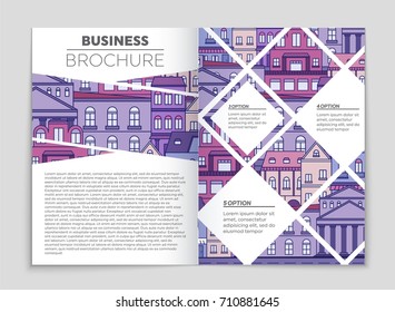 Abstract vector layout house background set. For art template design, list, page, mockup brochure theme style, banner, idea, cover, booklet, print, flyer, book, blank, card, ad, sign, sheet, a4