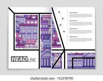 Abstract vector layout house background set. For art template design, list, page, mockup brochure theme style, banner, idea, cover, booklet, print, flyer, book, blank, card, ad, sign, sheet, a4