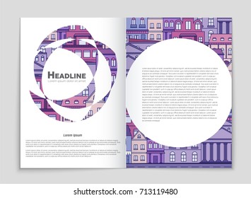 Abstract vector layout house background set. For art template design, list, page, mockup brochure theme style, banner, idea, cover, booklet, print, flyer, book, blank, card, ad, sign, sheet, a4