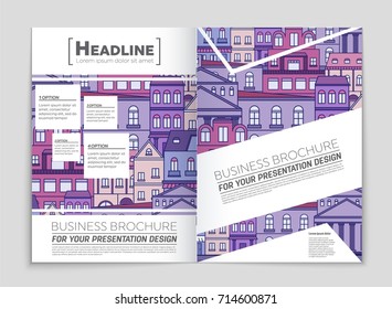 Abstract vector layout house background set. For art template design, list, page, mockup brochure theme style, banner, idea, cover, booklet, print, flyer, book, blank, card, ad, sign, sheet, a4