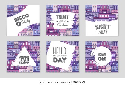 Abstract vector layout house background set. For art template design, list, page, mockup brochure theme style, banner, idea, cover, booklet, print, flyer, book, blank, card, ad, sign, sheet, flyer, a4