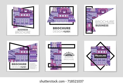 Abstract vector layout house background set. For art template design, list, page, mockup brochure theme style, banner, idea, cover, booklet, print, flyer, book, blank, card, ad, sign, sheet, flyer, a4