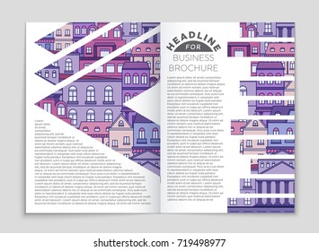 Abstract vector layout house background set. For art template design, list, page, mockup brochure theme style, banner, idea, cover, booklet, print, flyer, book, blank, card, ad, sign, sheet, flyer, a4