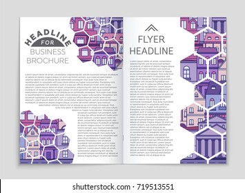 Abstract vector layout house background set. For art template design, list, page, mockup brochure theme style, banner, idea, cover, booklet, print, flyer, book, blank, card, ad, sign, sheet, flyer, a4
