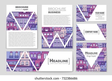 Abstract vector layout house background set. For art template design, list, page, mockup brochure theme style, banner, idea, cover, booklet, print, flyer, book, blank, card, ad, sign, sheet, flyer, a4