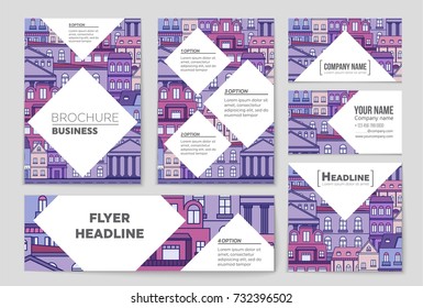 Abstract vector layout house background set. For art template design, list, page, mockup brochure theme style, banner, idea, cover, booklet, print, flyer, book, blank, card, ad, sign, sheet, a4