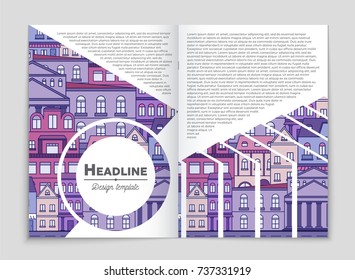 Abstract vector layout house background set. For art template design, list, page, mockup brochure theme style, banner, idea, cover, booklet, print, flyer, book, blank, card, ad, sign, sheet, a4