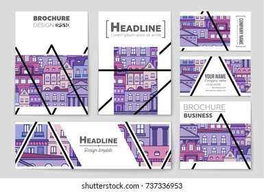 Abstract vector layout house background set. For art template design, list, page, mockup brochure theme style, banner, idea, cover, booklet, print, flyer, book, blank, card, ad, sign, sheet, a4