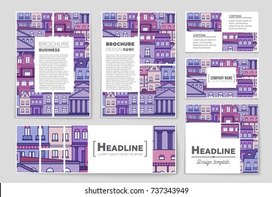 Abstract vector layout house background set. For art template design, list, page, mockup brochure theme style, banner, idea, cover, booklet, print, flyer, book, blank, card, ad, sign, sheet, a4