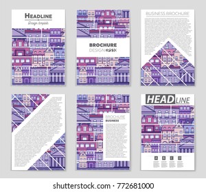 Abstract vector layout house background set. For art template design, list, page, mockup brochure theme style, banner, idea, cover, booklet, print, flyer, book, blank, card, ad, sign, sheet, flyer, a4