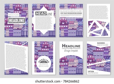 Abstract vector layout house background set. For art template design, list, page, mockup brochure theme style, banner, idea, cover, booklet, print, flyer, book, blank, card, ad, sign, sheet, flyer, a4