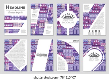 Abstract vector layout house background set. For art template design, list, page, mockup brochure theme style, banner, idea, cover, booklet, print, flyer, book, blank, card, ad, sign, sheet, flyer, a4