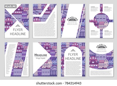 Abstract vector layout house background set. For art template design, list, page, mockup brochure theme style, banner, idea, cover, booklet, print, flyer, book, blank, card, ad, sign, sheet, flyer, a4