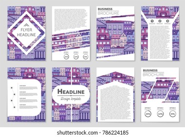 Abstract vector layout house background set. For art template design, list, page, mockup brochure theme style, banner, idea, cover, booklet, print, flyer, book, blank, card, ad, sign, sheet, flyer, a4