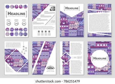 Abstract vector layout house background set. For art template design, list, page, mockup brochure theme style, banner, idea, cover, booklet, print, flyer, book, blank, card, ad, sign, sheet, flyer, a4