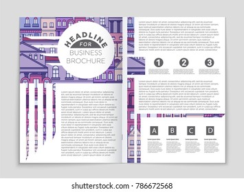 Abstract vector layout house background set. For art template design, list, page, mockup brochure theme style, banner, idea, cover, booklet, print, flyer, book, blank, card, ad, sign, sheet, flyer, a4