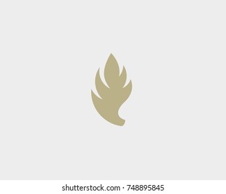  Abstract vector leaf logo design.  