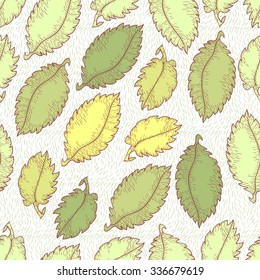 Abstract vector leaf  seamless pattern. Colorful background. Vector sweet illustration.