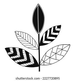 Abstract vector leaves. Leaf silhouette.